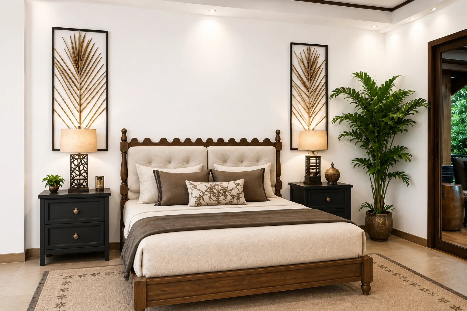 Minimalist Natural Grain Platform Bed - Treescape Living Design TS-BED-12