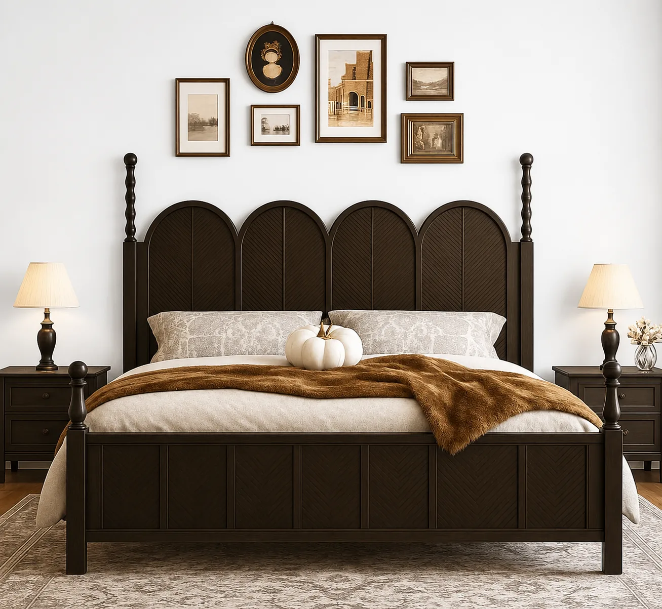 Deep Tone Low Platform Bed - Treescape Living Design TS-BED-23